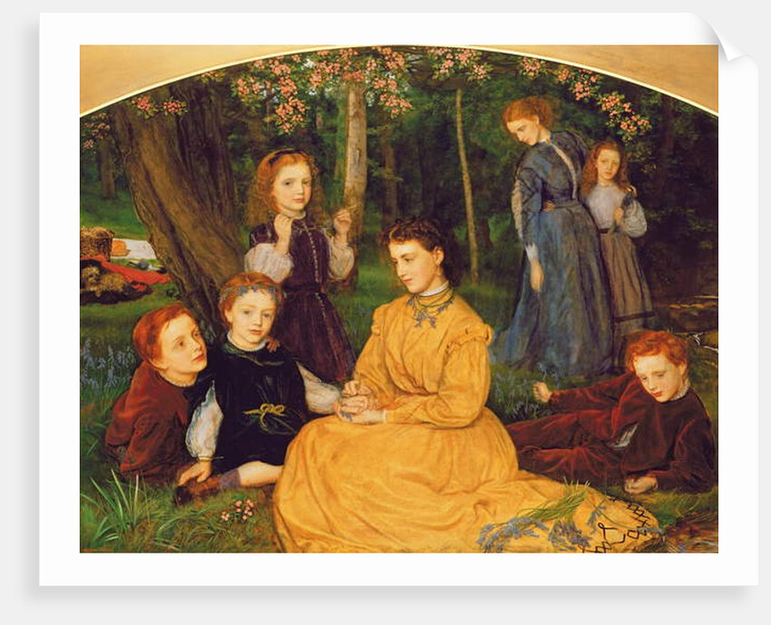 A Birthday Picnic - Portraits of the Children of W.W. Pattinson, Esq. of Felling, Near Gateshead, 1866-67 by Arthur Hughes