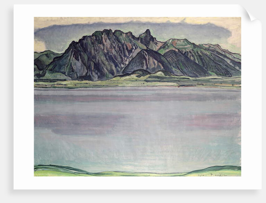 Thunersee with the Stockhorn Mountains, 1910 by Ferdinand Hodler