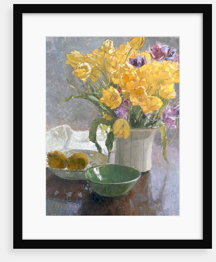 Still Life with Yellow Tulips by Carl Moll