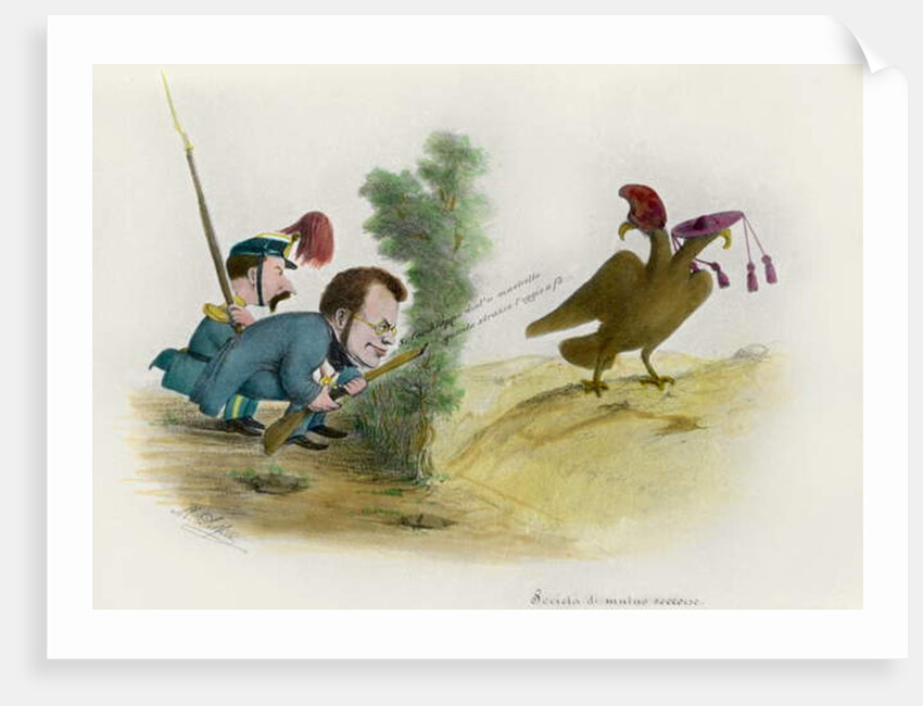 The Roman Question: Count of Cavour caricature, c.1860 by Melchiorre Delfico