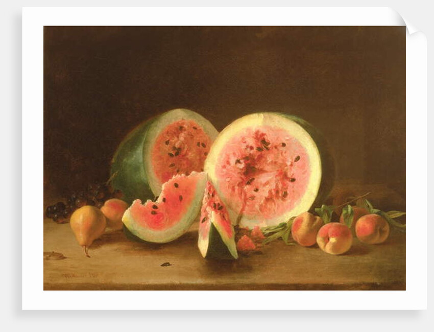 Still Life with Watermelon, 1865 by William Wheeler