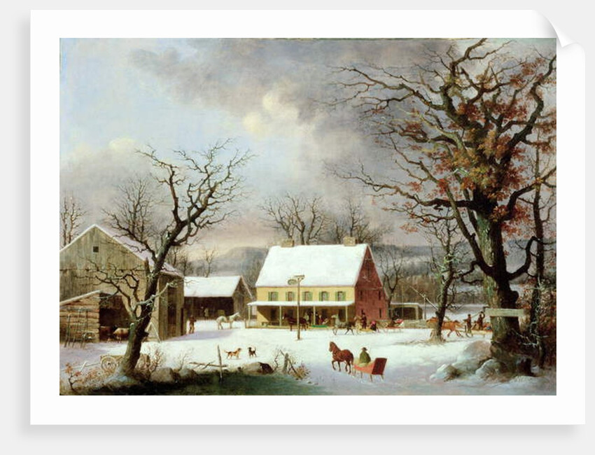 Seven Miles to Farmington, c.1853 by George Henry Durrie