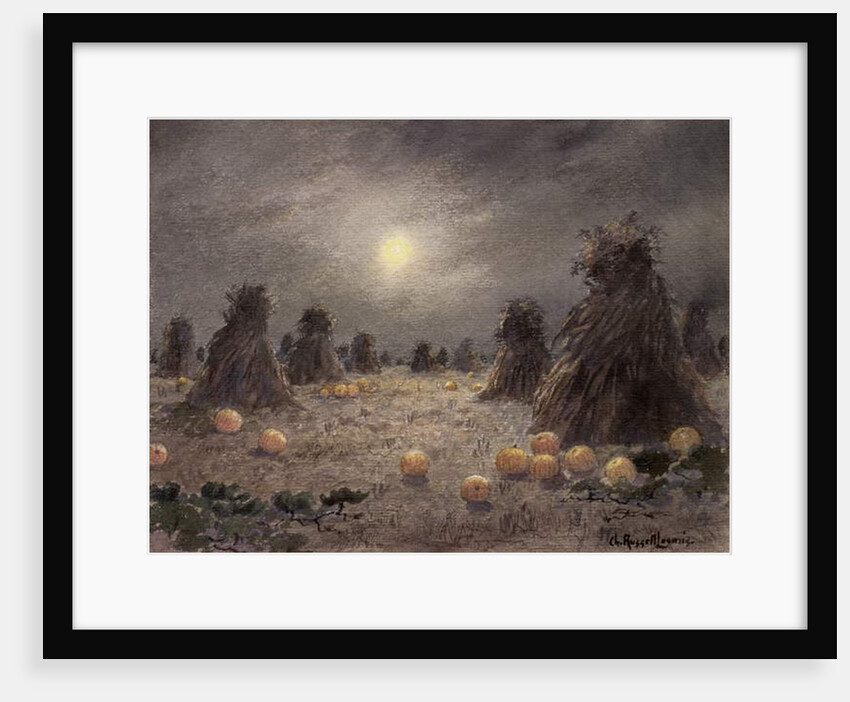 Autumn Harvest by Moonlight by Charles Russell Loomis