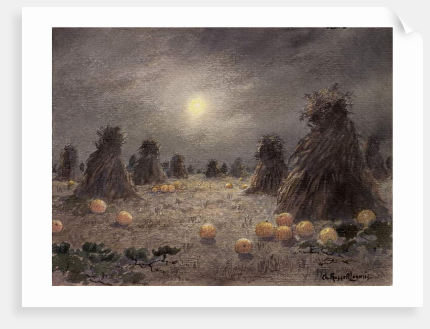 Autumn Harvest by Moonlight by Charles Russell Loomis