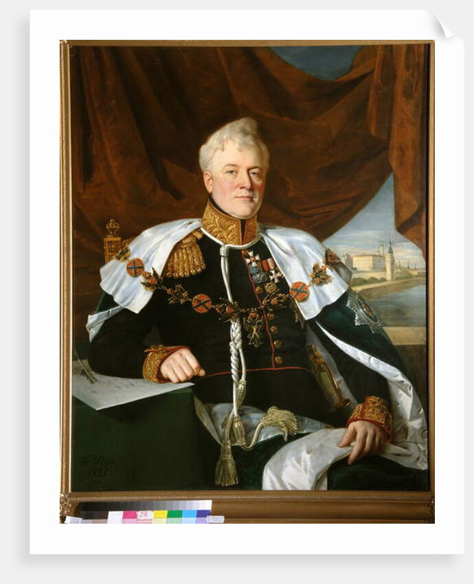 Prince Dmitri Galitzine wearing the Order of St Andrew, 1835 by Francois Nicholas Riss