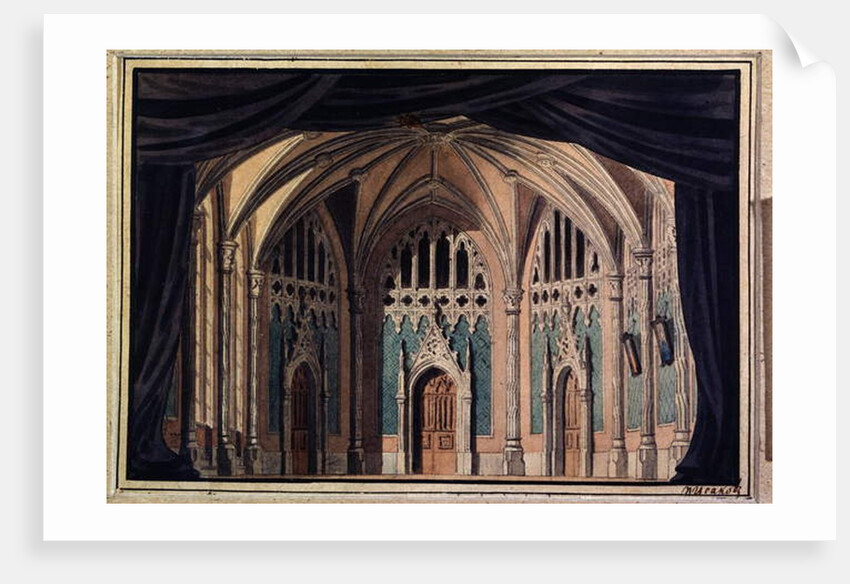 Set Design for 'Hamlet' by William Shakespeare, 1850 by Pavel Alexandrovich Isakov