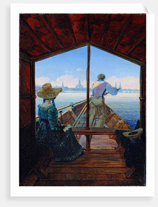 Early morning on the Elbe, near Dresden, 1827 by Karl Gustav Carus