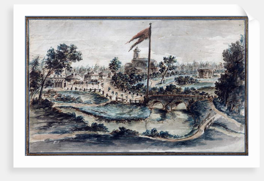 View of the Pavlovsk Park with the Hospital of St Mary Magdalene, c.1783 by Domenico Felice Lamoni