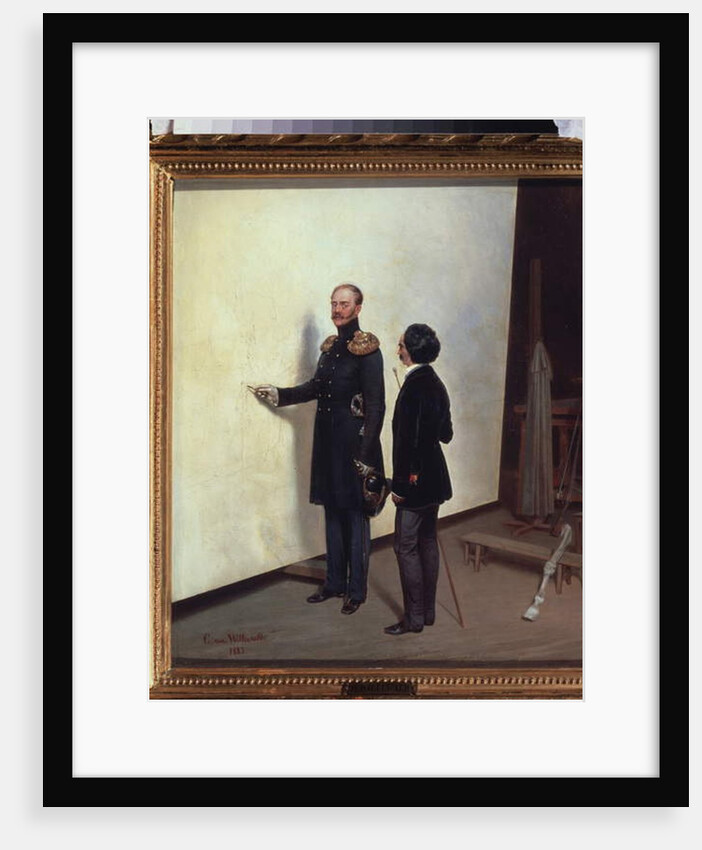 Tsar and Artist. Emperor Nicholas I in the artist's atelier, 1883 by Bogdan Willewalde