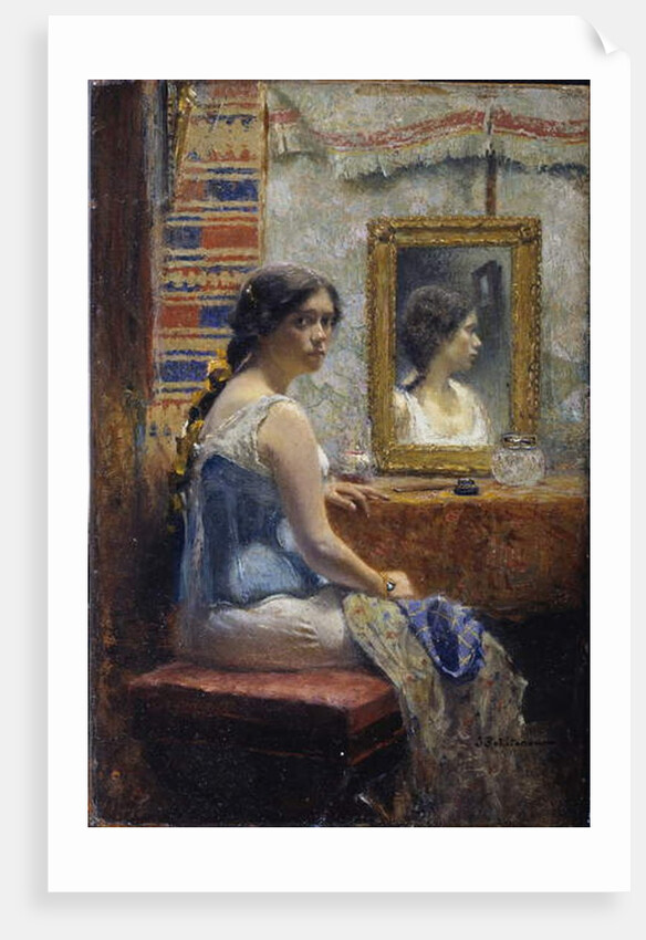 Lady at a Mirror, c.1890 by Ivan Pavlovich Pokhitonov
