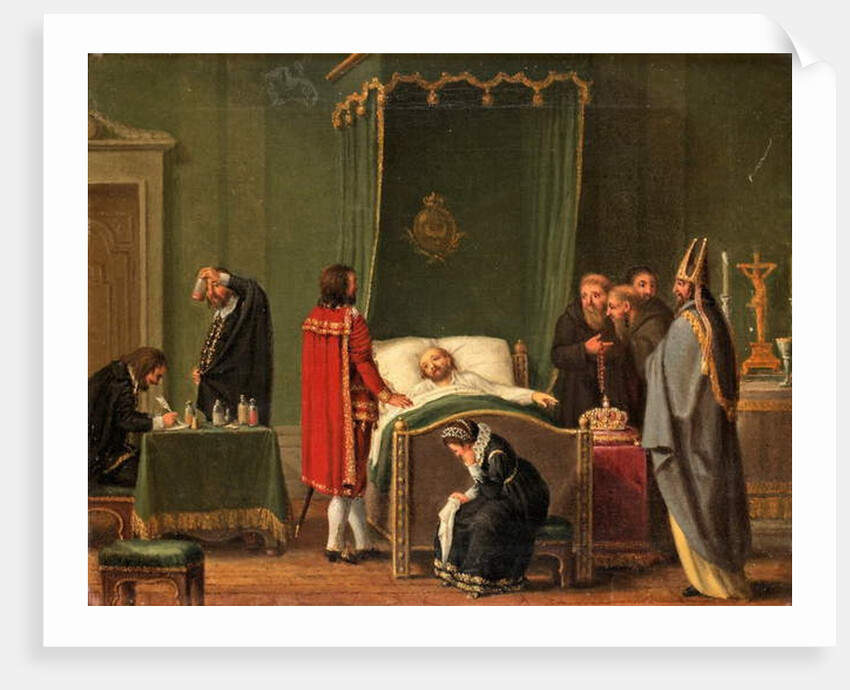 Sten Sture by the Deathbed of King Charles VIII of Sweden by Pehr Hillestrom