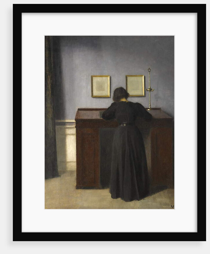Ida Standing at a Desk, 1900 by Vilhelm Hammershoi