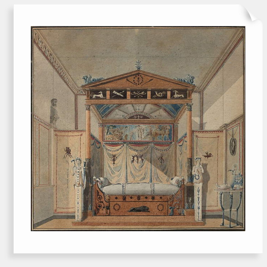 Design of the Bed, c.1800 by Charles Percier