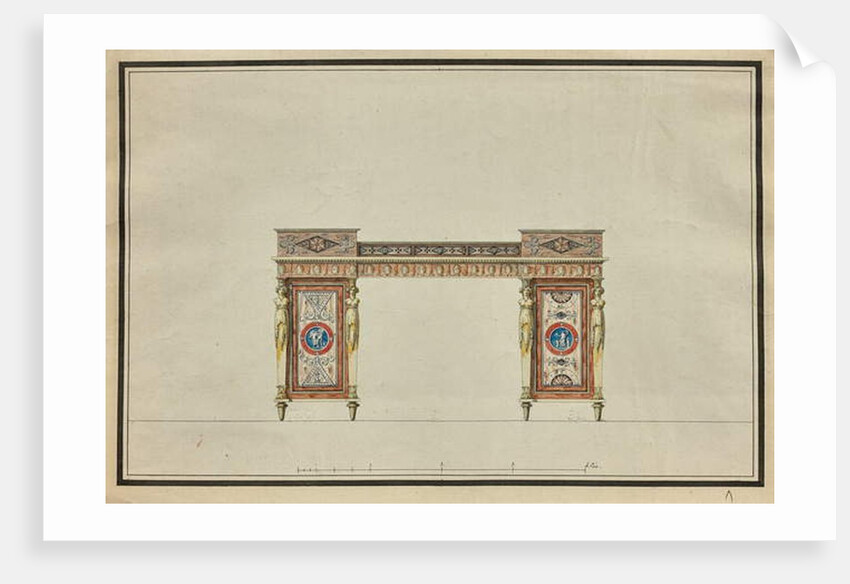 Design of a desk, c.1800 by Charles Percier
