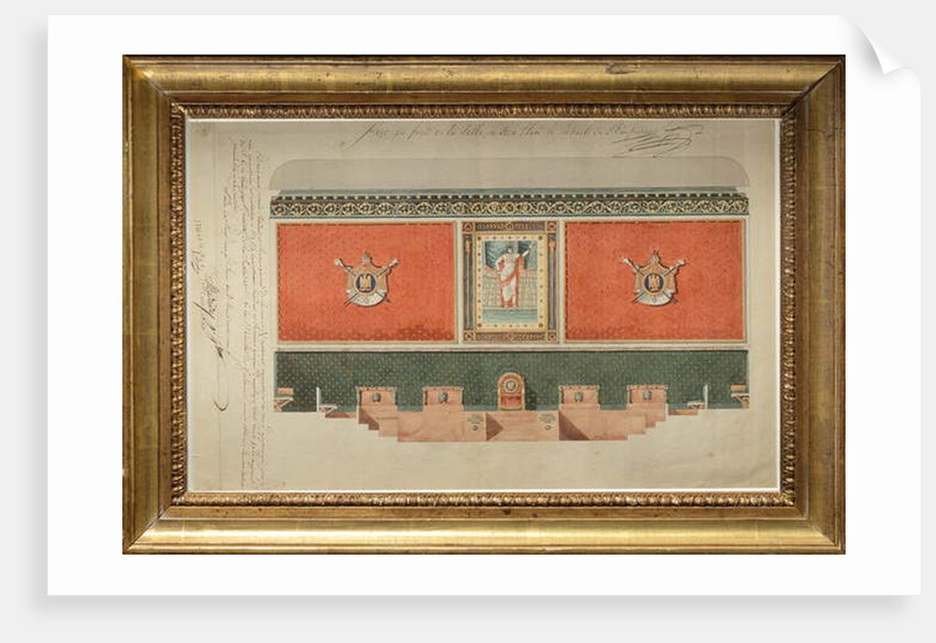 Decoration project for the Grand Chamber of the Court of Cassation, 1809 by Pierre Francois Leonard Fontaine