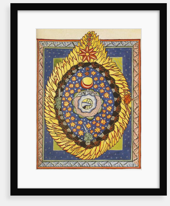 God, Cosmos, and Humanity. Miniature from Liber Scivias by Hildegard of Bingen, c.1175 by German School