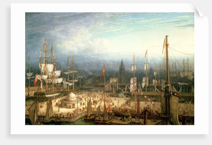 Four-Masted Clipper Ship in Liverpool Harbour, c.1810 by Robert Salmon
