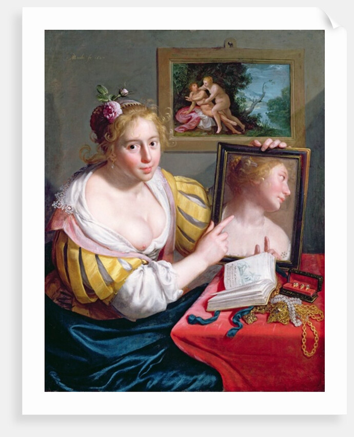 Girl with a Mirror, an Allegory of Profane Love, 1627 by Paulus Moreelse
