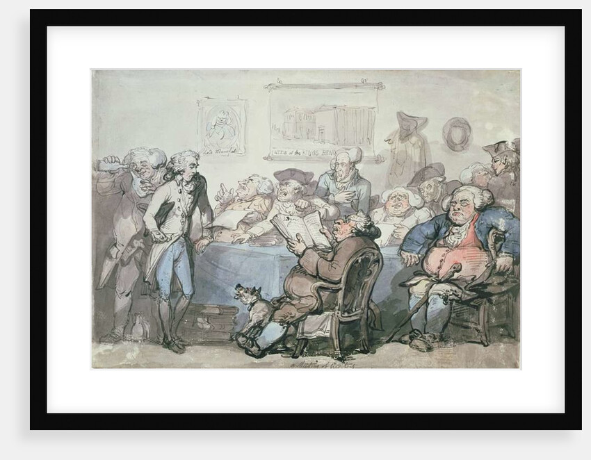 No.1744 A Meeting of Creditors by Thomas Rowlandson