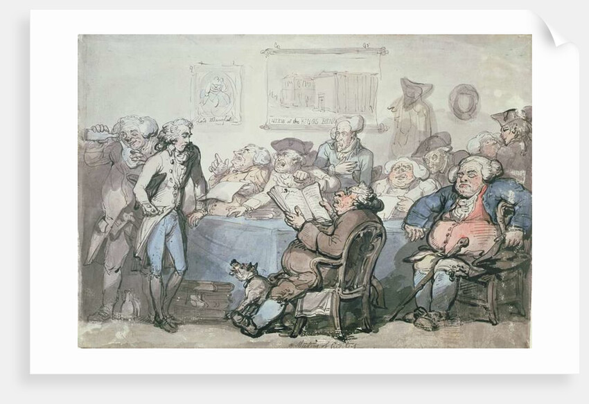 No.1744 A Meeting of Creditors by Thomas Rowlandson