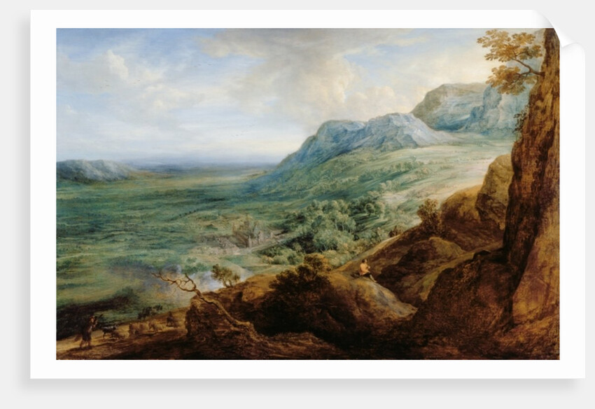 The Escorial, from a Foothill of the Guadarrama Mountains by Lucas van Uden