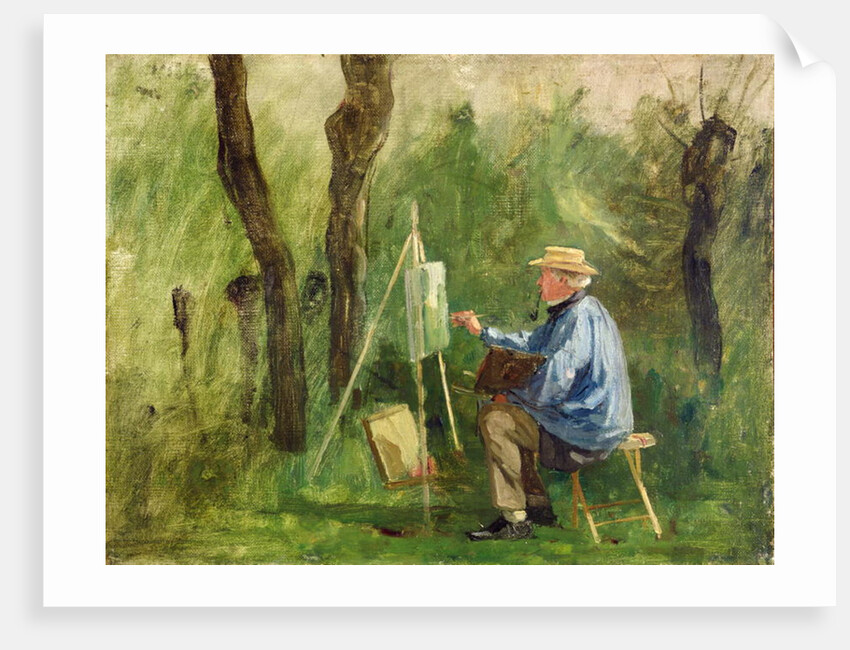 Corot at his Easel, Crecy-en-Brie, 1874 by Eugene Decan