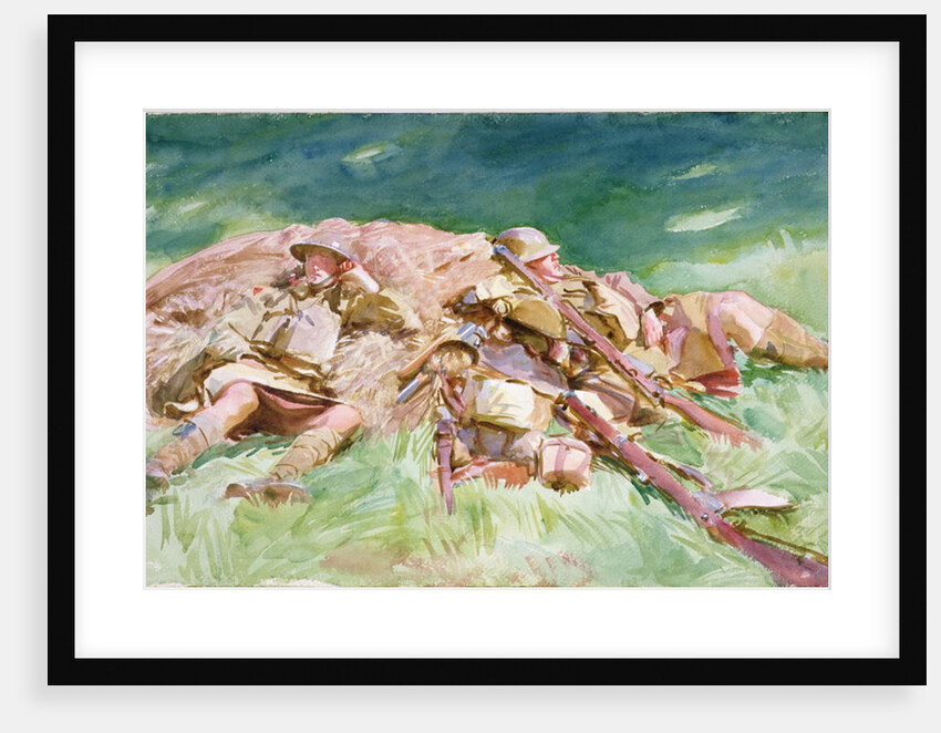 1151 Highlanders Resting at the Front, 1918 by John Singer Sargent