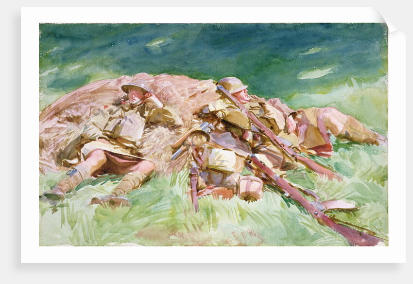 1151 Highlanders Resting at the Front, 1918 by John Singer Sargent