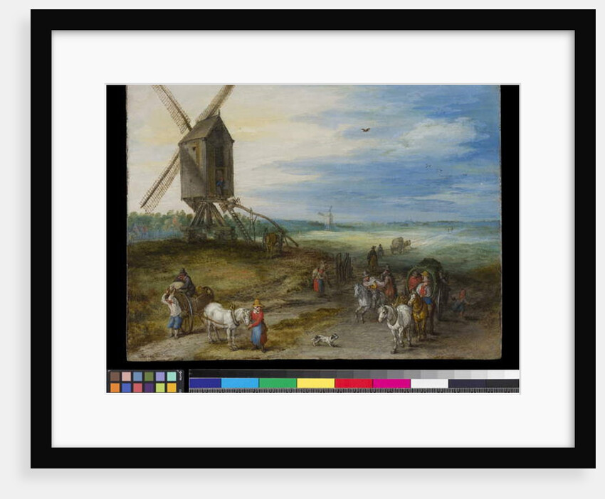 Landscape with mill and carts, c.1611 by Jan the Elder Brueghel