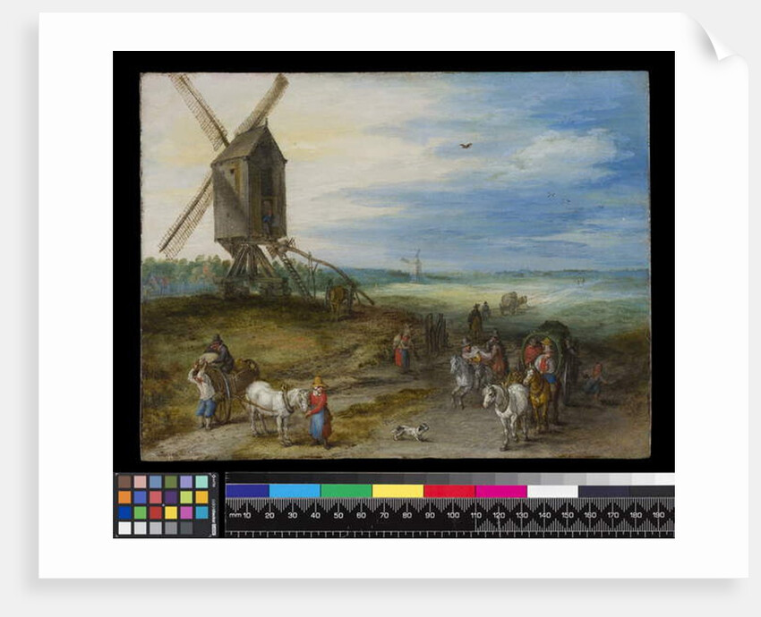 Landscape with mill and carts, c.1611 by Jan the Elder Brueghel