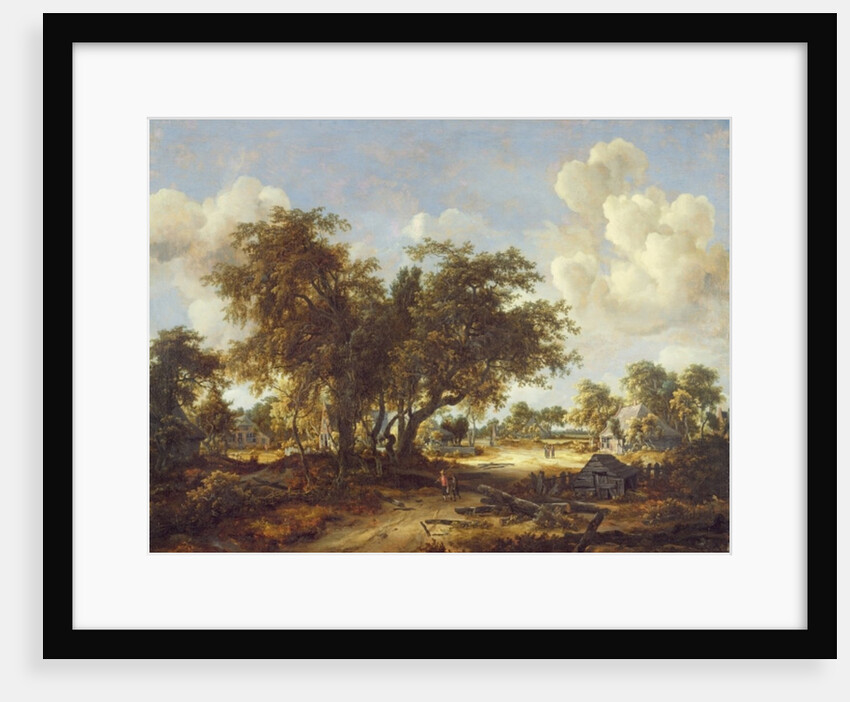 Wooded Landscape with Cottages, 1665 by Meindert Hobbema