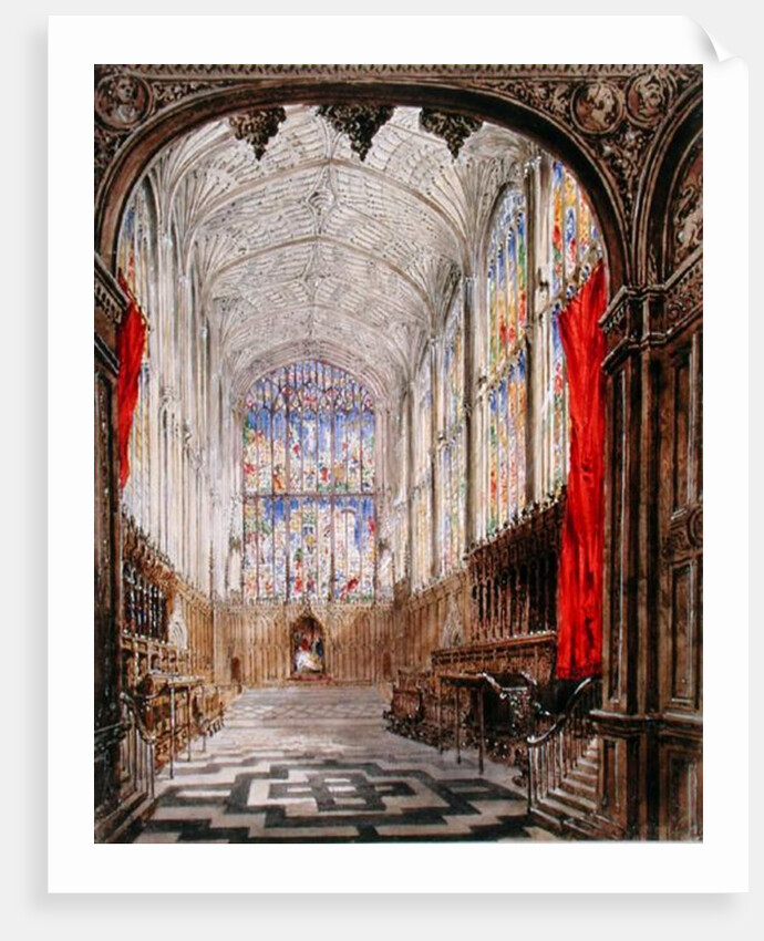Interior of King's College Chapel, 1843 by Joseph Murray Ince