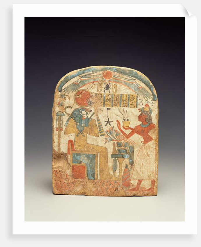 Stelae depicting the deceased before Horus, from Luxor, New Kingdom by Egyptian 18th Dynasty