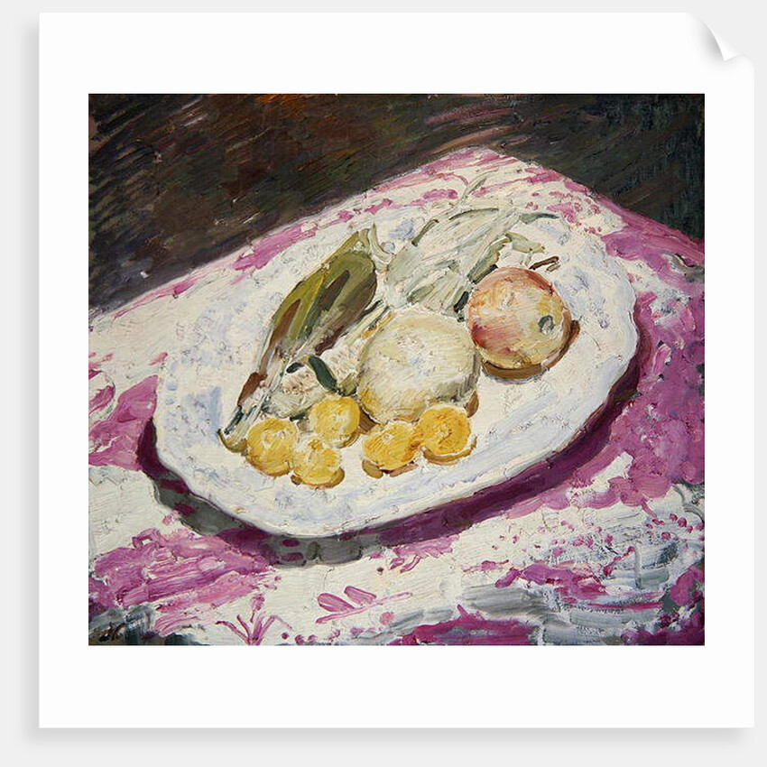 Still Life, fruit on a dish, 1829 by William Nicholson