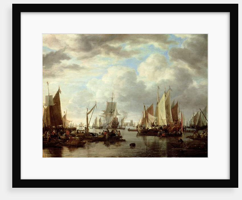 Shipping before Dordrecht, 1651 by Simon Jacobsz. Vlieger