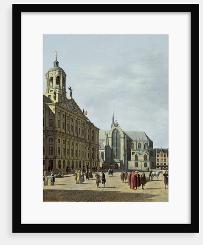 View in Amsterdam, with the facade of the Stadhuis and the Nieuwe Kerk by Gerrit Adriaensz Berckheyde