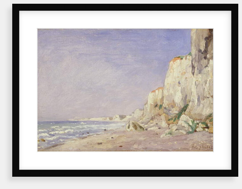 Cliffs near Dieppe, 1862 by Adolphe-Felix Cals
