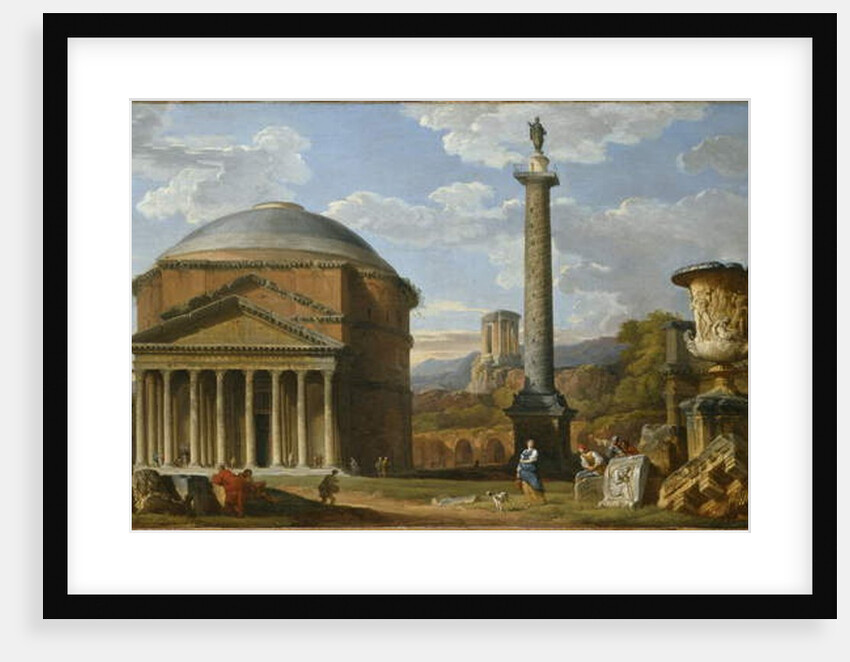 Capriccio of Roman Ruins with the Pantheon, 1737 by Giovanni Paolo Pannini