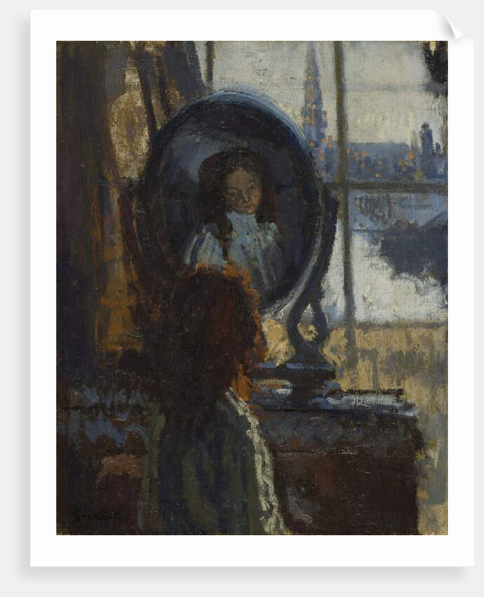 Girl at a looking-glass, little Rachel, 1907 by Walter Richard Sickert