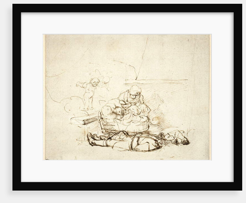 The Holy Family sleeping, with angels, 1645 by Rembrandt Harmensz. van Rijn