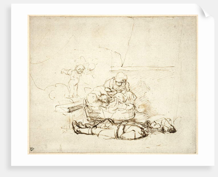 The Holy Family sleeping, with angels, 1645 by Rembrandt Harmensz. van Rijn