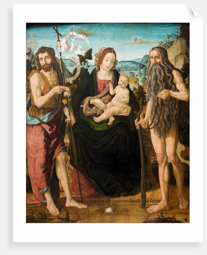 Virgin and Child between St. John the Baptist and St. Onuphrius by Neapolitan School