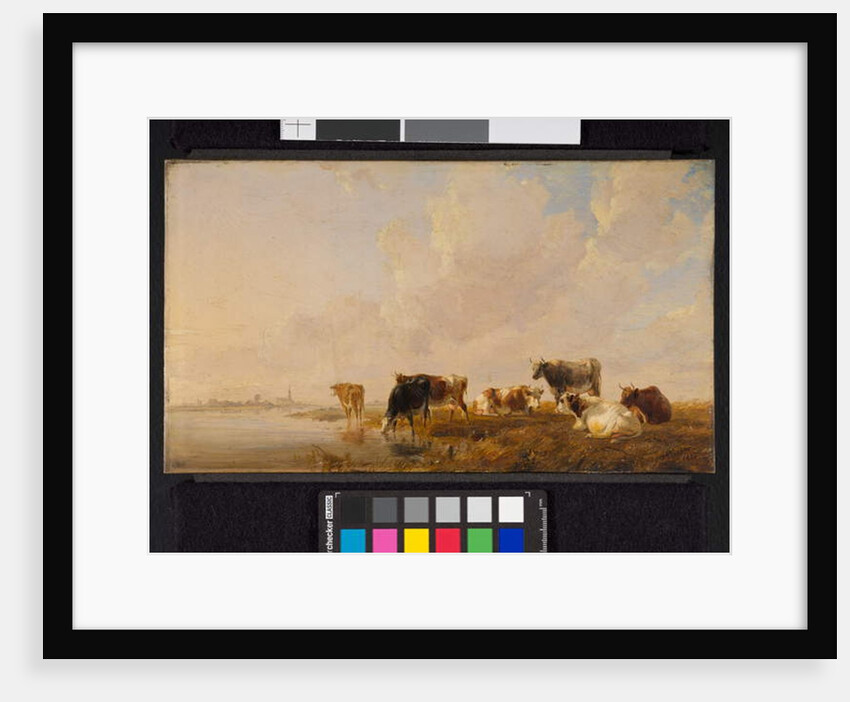 Cattle by a River, 1835 by Thomas Sidney Cooper