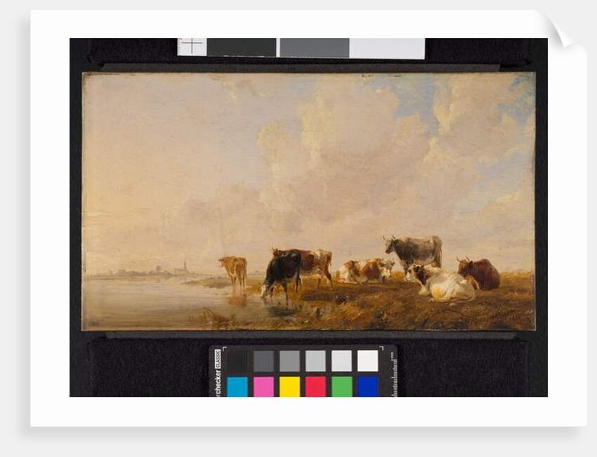 Cattle by a River, 1835 by Thomas Sidney Cooper