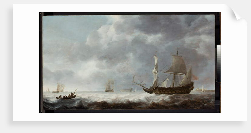 Sea-piece, a breeze near a Dutch port, c.1640 by Simon Jacobsz. Vlieger
