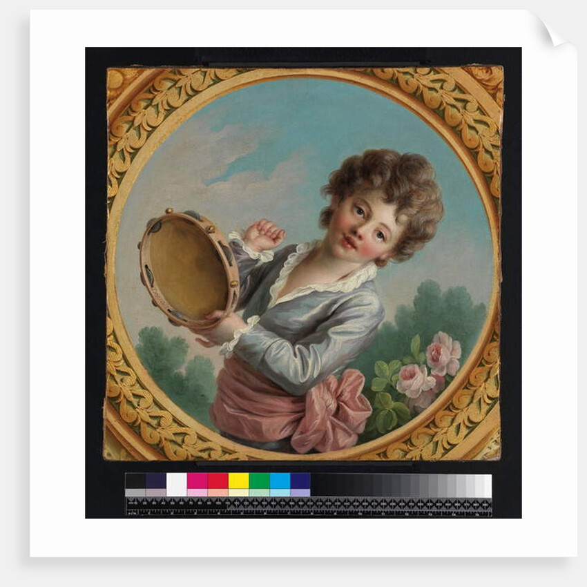 Child with a tambourine, 1772 by Francois-Hubert Drouais