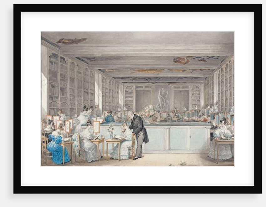 Pierre-Joseph Redouté's School of Botanical Drawing in the Salle Buffon in the Jardin des Plantes, 1830 by Julie Ribault