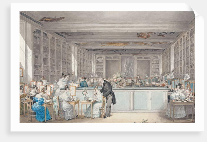 Pierre-Joseph Redouté's School of Botanical Drawing in the Salle Buffon in the Jardin des Plantes, 1830 by Julie Ribault