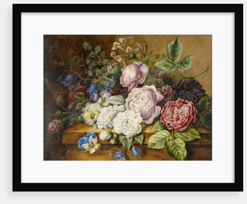 Flowers on a Ledge, 1814 by Ernestine Panckoucke