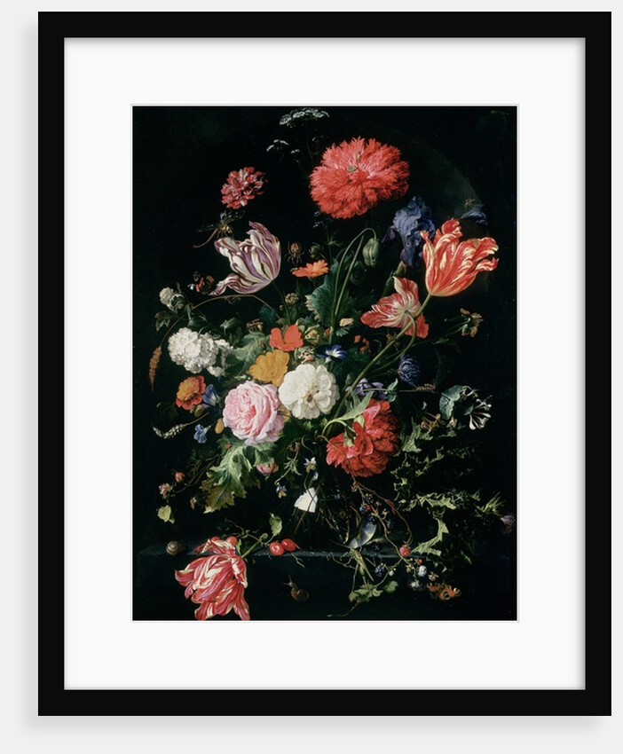 Flowers in a Glass Vase, c.1660 by Jan Davidsz de Heem